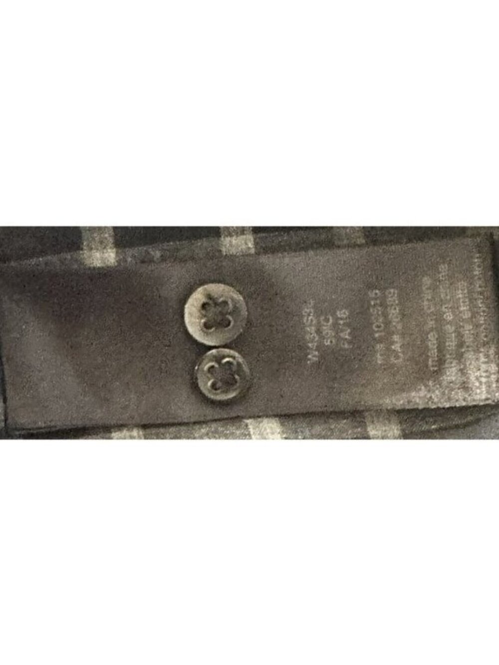 John Varvatos Luxe Plaid Shirt Mens M Gray Black Cotton Button Front Casual - Picture 10 of 11